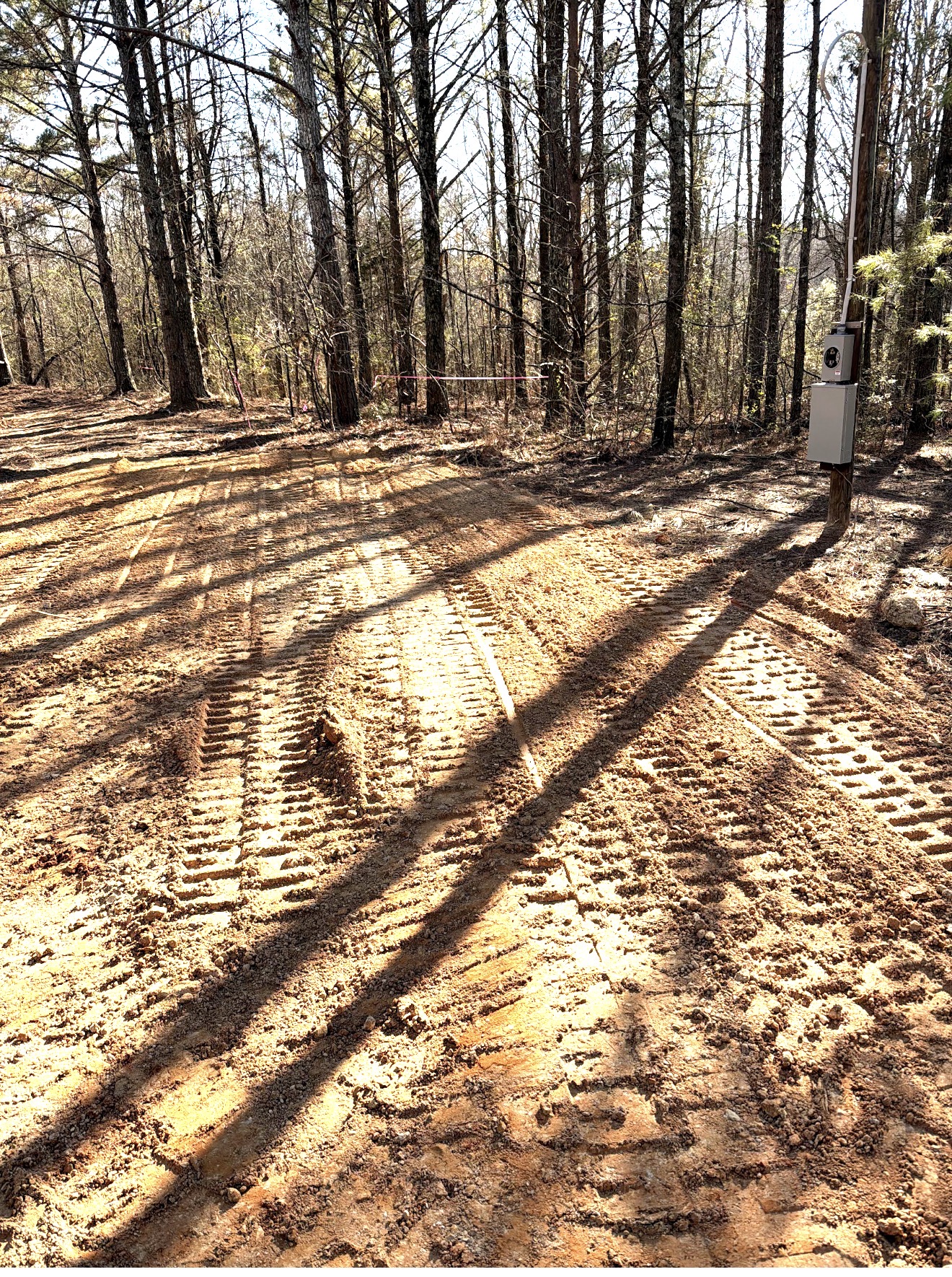 Freshly graded driveway in Steele, AL